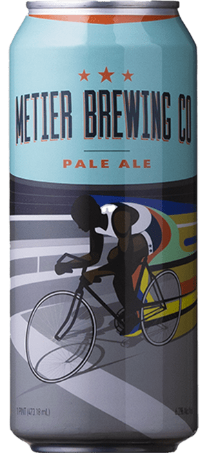 A can of Metier Pale Ale beer.